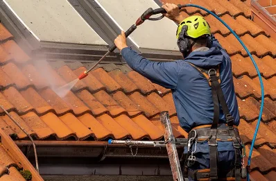 Démoussage et hydrofuge de toiture à Civrieux